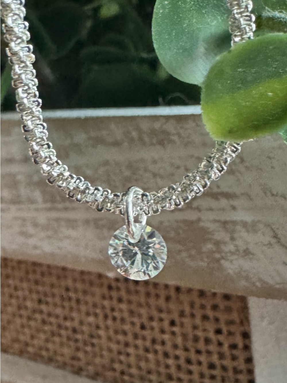 Moissanite 1/2 carat Teardrop Sterling Silver Twisted Rock bracelet NEW - Picture 2 of 11